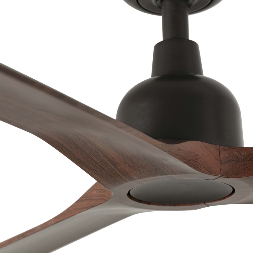 FARO 34362WT - Ανεμιστήρας οροφής OUTWOOD L καφέ/μαύρος Ø 150 εκ. Wi‑Fi Tuya IP44 + τηλεχειριστήριο