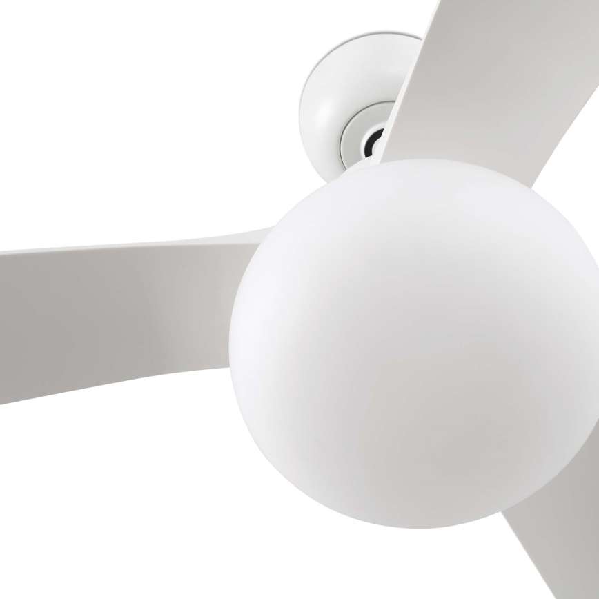 FARO 34363WT-11L - Ανεμιστήρας οροφής OUTWOOD L 1xE27/15W/230V λευκό διάμετρος 150 cm Wi-Fi Tuya IP44 + τηλεχειριστήριο
