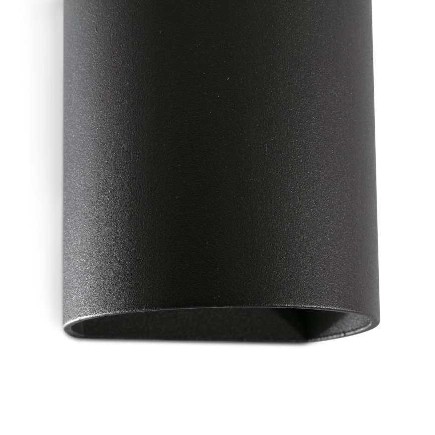 FARO 40523 - Φωτιστικό τοίχου SOLE 1xGU10/8W/230V μαύρο στρογγυλό