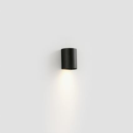FARO 40523 - Φωτιστικό τοίχου SOLE 1xGU10/8W/230V μαύρο στρογγυλό