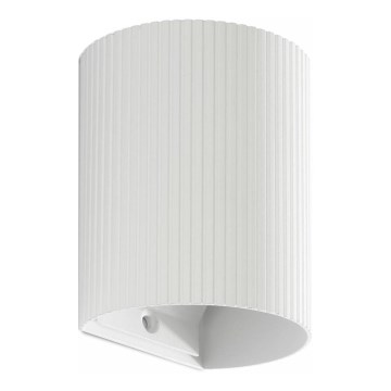 FARO 40526 - Φωτιστικό τοίχου SOLE 1xGU10/8W/230V λευκό αυλακωτό στρογγυλό