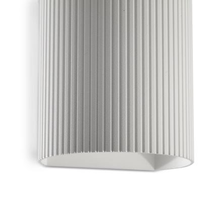 FARO 40526 - Φωτιστικό τοίχου SOLE 1xGU10/8W/230V λευκό αυλακωτό στρογγυλό