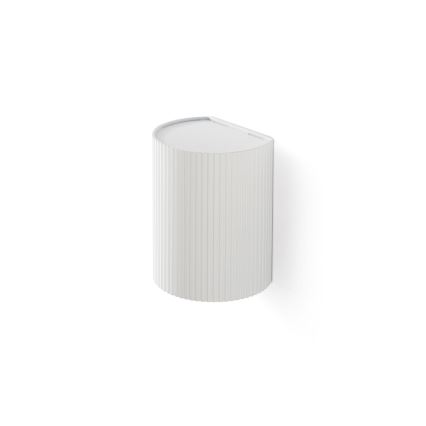 FARO 40526 - Φωτιστικό τοίχου SOLE 1xGU10/8W/230V λευκό αυλακωτό στρογγυλό