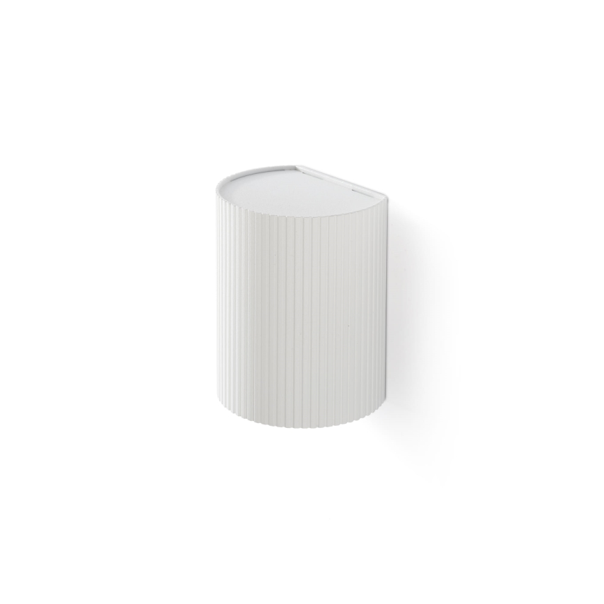 FARO 40526 - Φωτιστικό τοίχου SOLE 1xGU10/8W/230V λευκό αυλακωτό στρογγυλό