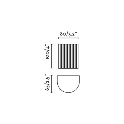 FARO 40527 - Φωτιστικό τοίχου SOLE 1xGU10/8W/230V μαύρο αυλακωτό στρογγυλό