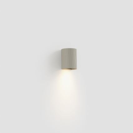 FARO 40528 - Φωτιστικό τοίχου SOLE 1xGU10/8W/230V γκρι αυλακωτό στρογγυλό