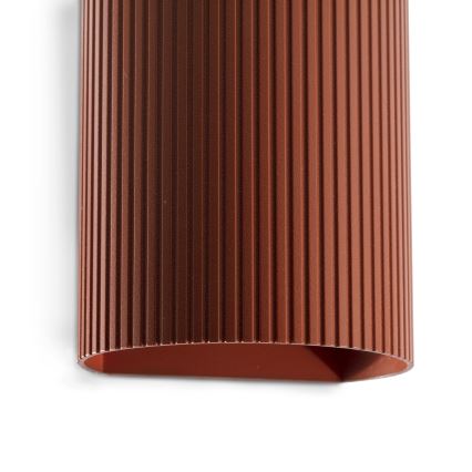 FARO 40529 - Φωτιστικό τοίχου SOLE 1xGU10/8W/230V τούβλο αυλακωτό στρογγυλό