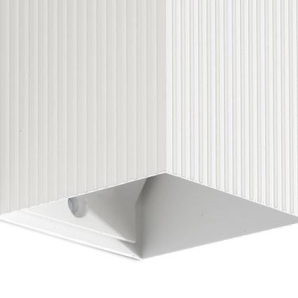 FARO 40534 - Φωτιστικό τοίχου SOLE 1xGU10/8W/230V λευκό αυλακωτό γωνιακό