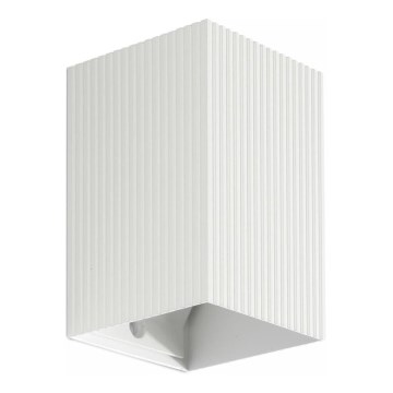 FARO 40534 - Φωτιστικό τοίχου SOLE 1xGU10/8W/230V λευκό αυλακωτό γωνιακό