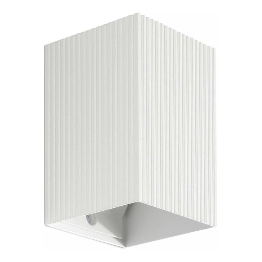 FARO 40534 - Φωτιστικό τοίχου SOLE 1xGU10/8W/230V λευκό αυλακωτό γωνιακό