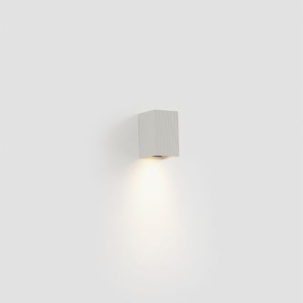 FARO 40534 - Φωτιστικό τοίχου SOLE 1xGU10/8W/230V λευκό αυλακωτό γωνιακό