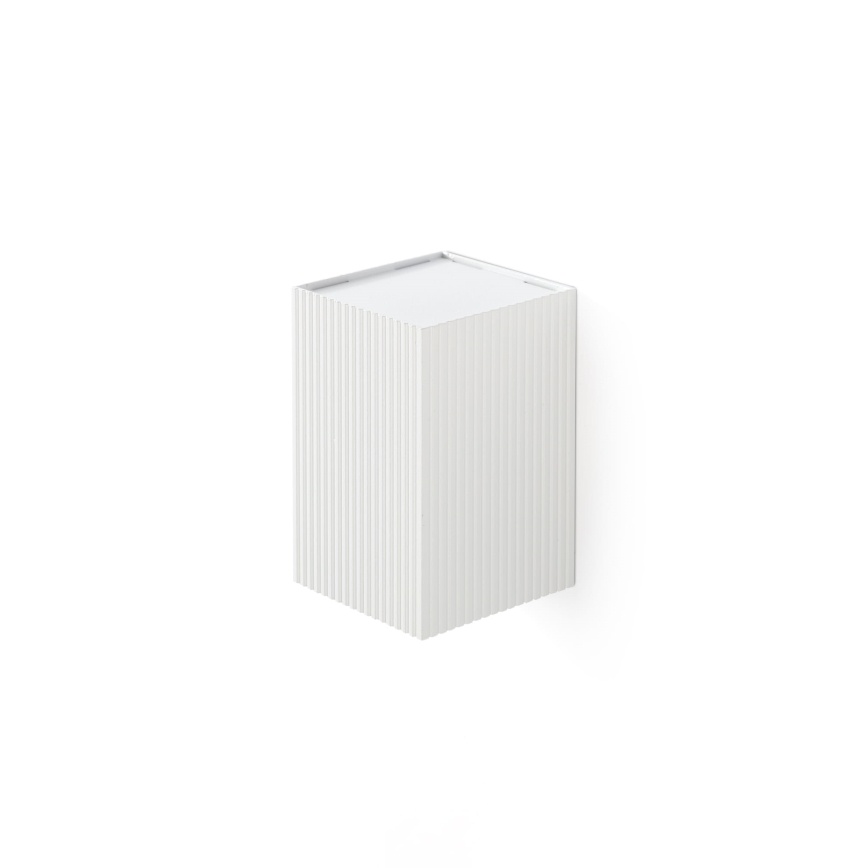 FARO 40534 - Φωτιστικό τοίχου SOLE 1xGU10/8W/230V λευκό αυλακωτό γωνιακό