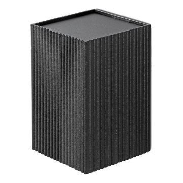 FARO 40535 - Φωτιστικό τοίχου SOLE 1xGU10/8W/230V μαύρο αυλακωτό γωνιακό