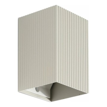 FARO 40536 - Φωτιστικό τοίχου SOLE 1xGU10/8W/230V γκρι αυλακωτό γωνιακό