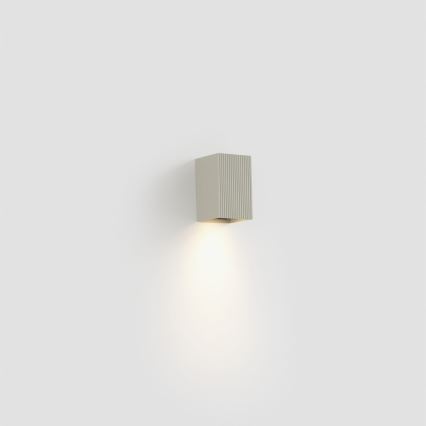 FARO 40536 - Φωτιστικό τοίχου SOLE 1xGU10/8W/230V γκρι αυλακωτό γωνιακό