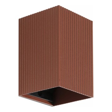 FARO 40537 - Φωτιστικό τοίχου SOLE 1xGU10/8W/230V τούβλο αυλακωτό γωνιακό