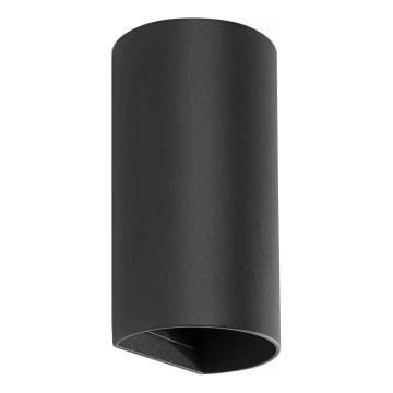 FARO 40539 - Φωτιστικό τοίχου SOLE 2xGU10/8W/230V μαύρο στρογγυλό