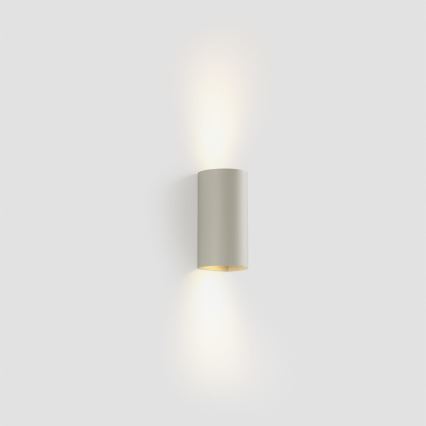 FARO 40540 - Φωτιστικό τοίχου SOLE 2xGU10/8W/230V γκρι στρογγυλό