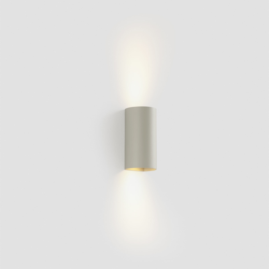 FARO 40540 - Φωτιστικό τοίχου SOLE 2xGU10/8W/230V γκρι στρογγυλό