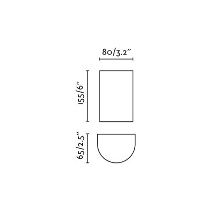 FARO 40540 - Φωτιστικό τοίχου SOLE 2xGU10/8W/230V γκρι στρογγυλό