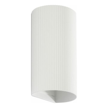 FARO 40542 - Φωτιστικό τοίχου SOLE 2xGU10/8W/230V λευκό αυλακωτό στρογγυλό