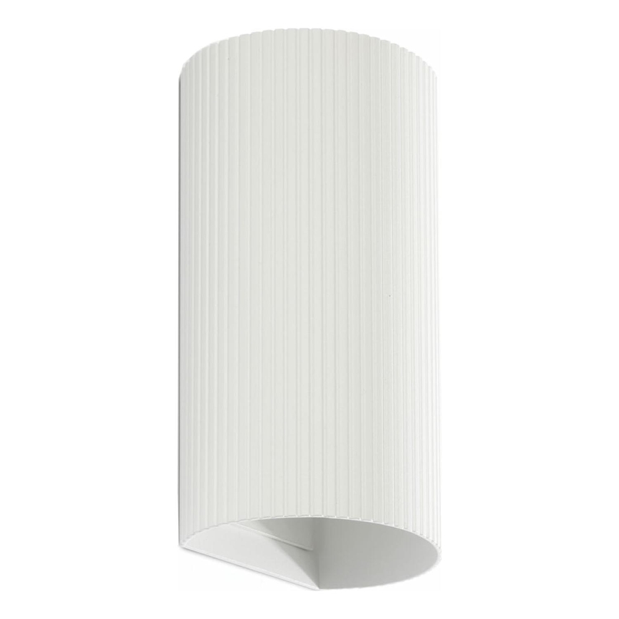 FARO 40542 - Φωτιστικό τοίχου SOLE 2xGU10/8W/230V λευκό αυλακωτό στρογγυλό