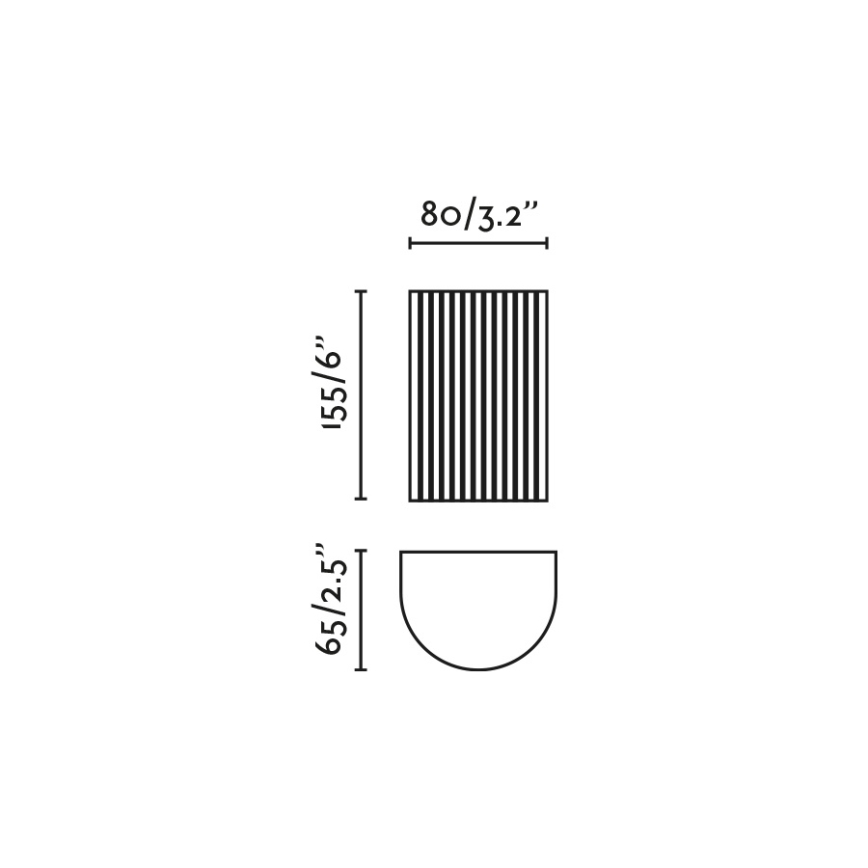 FARO 40542 - Φωτιστικό τοίχου SOLE 2xGU10/8W/230V λευκό αυλακωτό στρογγυλό