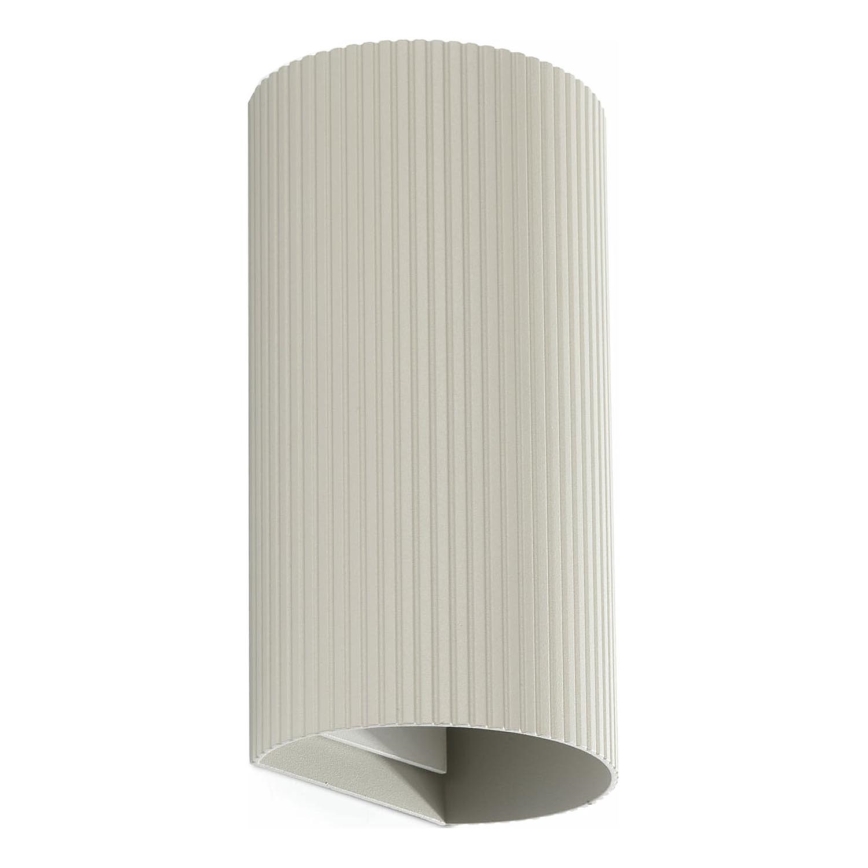 FARO 40544 - Φωτιστικό τοίχου SOLE 2xGU10/8W/230V γκρι αυλακωτό στρογγυλό
