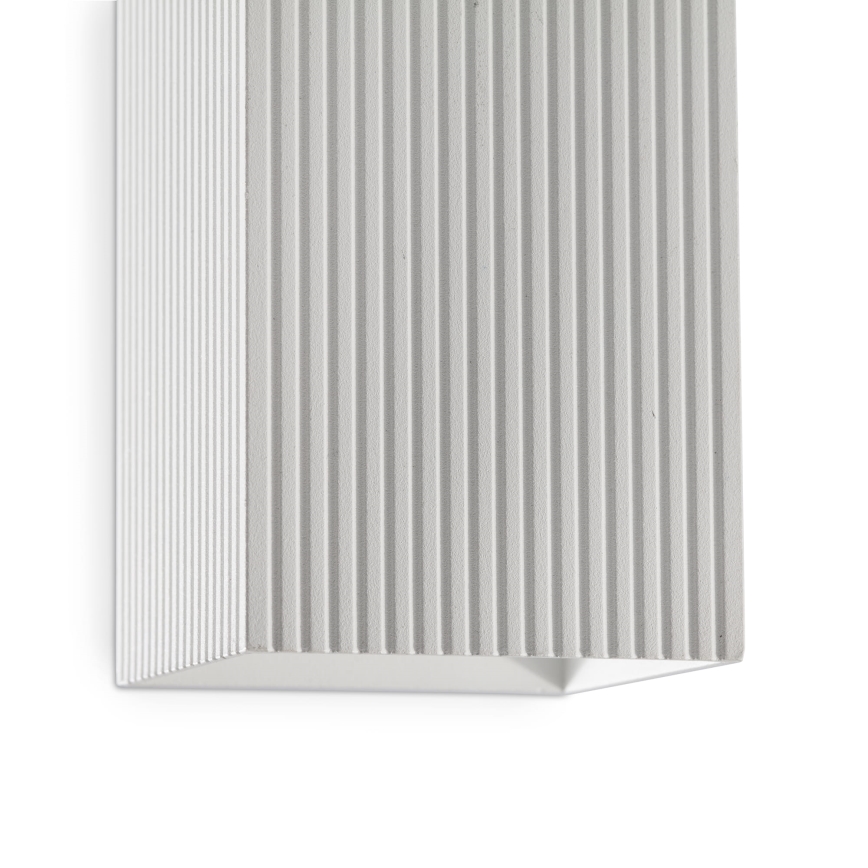 FARO 40565 - Φωτιστικό τοίχου SOLE 2xGU10/8W/230V λευκό αυλακωτό γωνιακό