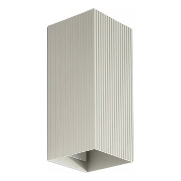 FARO 40567 - Φωτιστικό τοίχου SOLE 2xGU10/8W/230V γκρι αυλακωτό γωνιακό