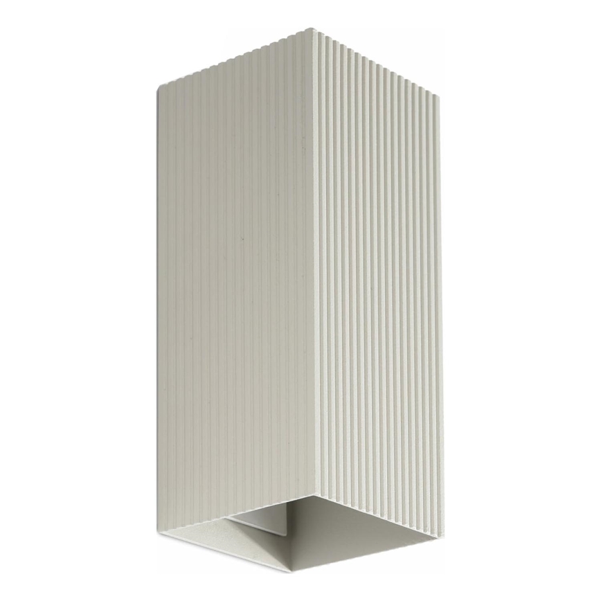 FARO 40567 - Φωτιστικό τοίχου SOLE 2xGU10/8W/230V γκρι αυλακωτό γωνιακό