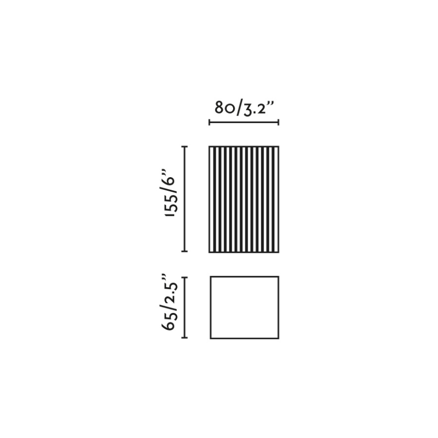 FARO 40567 - Φωτιστικό τοίχου SOLE 2xGU10/8W/230V γκρι αυλακωτό γωνιακό