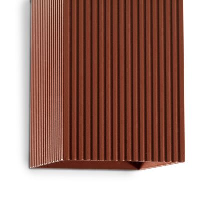 FARO 40568 - Φωτιστικό τοίχου SOLE 2xGU10/8W/230V τούβλο αυλακωτό γωνιακό