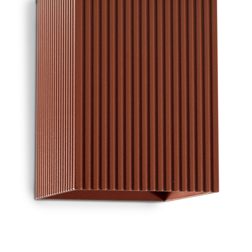 FARO 40568 - Φωτιστικό τοίχου SOLE 2xGU10/8W/230V τούβλο αυλακωτό γωνιακό