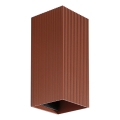 FARO 40568 - Φωτιστικό τοίχου SOLE 2xGU10/8W/230V τούβλο αυλακωτό γωνιακό