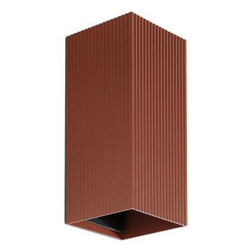 FARO 40568 - Φωτιστικό τοίχου SOLE 2xGU10/8W/230V τούβλο αυλακωτό γωνιακό
