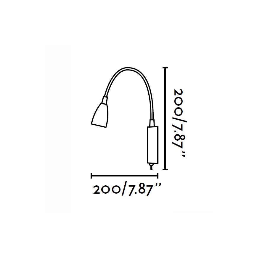 FARO 40994 - Λάμπα τοίχου LOKE LED/3W/230V