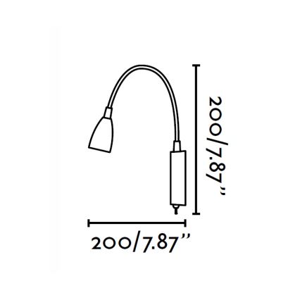 FARO 41019 - Λάμπα τοίχου LED LOKE LED/3W/230V