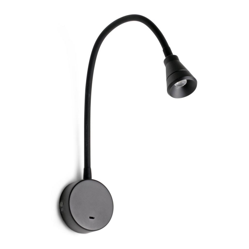 FARO 41030 - Ευέλικτο φωτιστικό LED BEL LED/3W/230V μαύρο