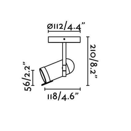 Faro 43531 - Φωτιστικό σποτ ORLEANS 1xGU10/8W/230V ασήμι/μαύρο