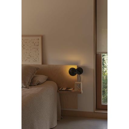 FARO 56100 - Επιτραπέζιο φωτιστικό με κλιπ 2 σε 1 BELA 1xE27/15W/230V μαύρο