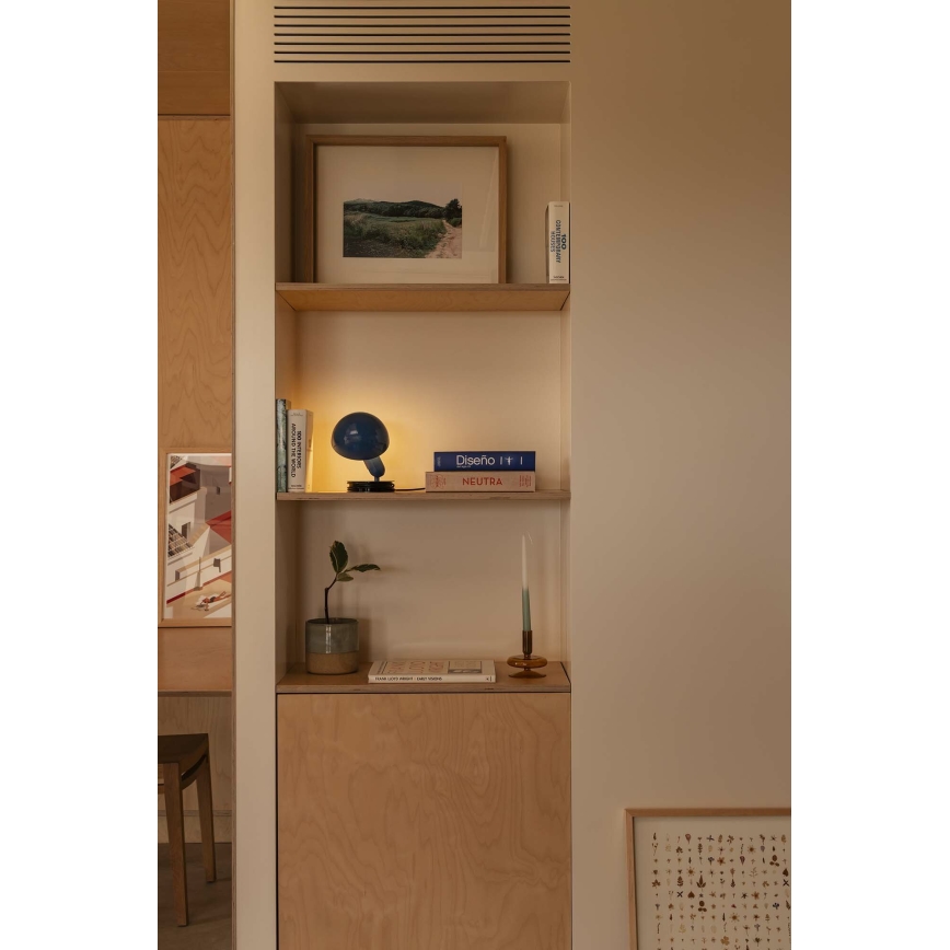 FARO 56102 - Eπιτραπέζια λάμπα με κλιπ 2σε1 BELA 1xE27/15W/230V μπλε