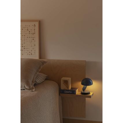 FARO 56102 - Eπιτραπέζια λάμπα με κλιπ 2σε1 BELA 1xE27/15W/230V μπλε