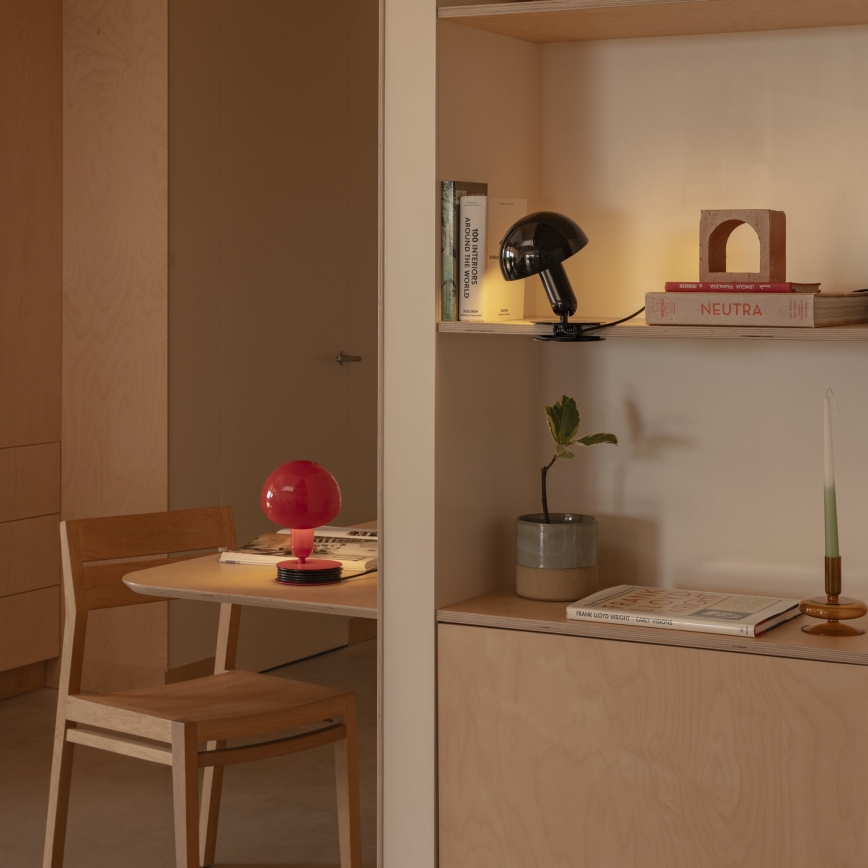 FARO 56103 - Eπιτραπέζια λάμπα με κλιπ 2σε1 BELA 1xE27/15W/230V κόκκινο