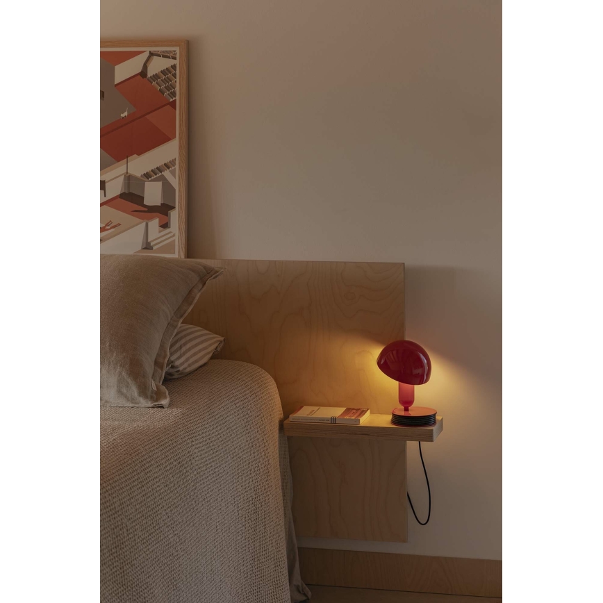FARO 56103 - Eπιτραπέζια λάμπα με κλιπ 2σε1 BELA 1xE27/15W/230V κόκκινο