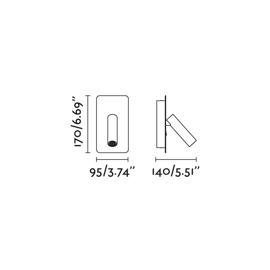 FARO 62117 - LED Επιτοίχιο φωτιστικό σποτ SUAU LED/3W/230V USB λευκό