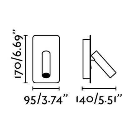 FARO 62120 - LED Επιτοίχιο φωτιστικό σποτ SUAU LED/3W/230V λευκό