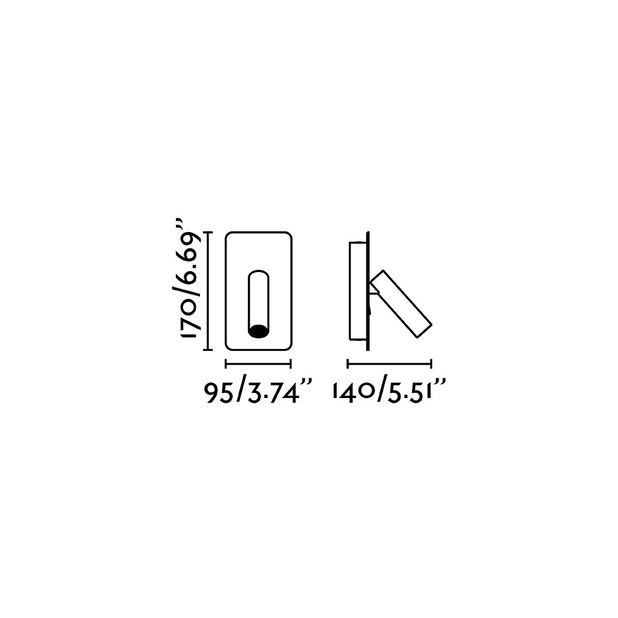 FARO 62120 - LED Επιτοίχιο φωτιστικό σποτ SUAU LED/3W/230V λευκό