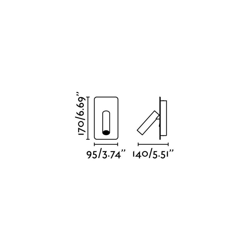 FARO 62128 - Φως σποτ τοίχου LED SUAU LED/3W/230V