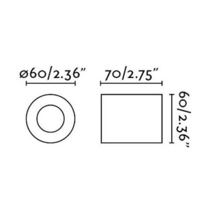 FARO 62151 - Φωτιστικό τοίχου  TEN 1xE27/20W/230V μαύρο